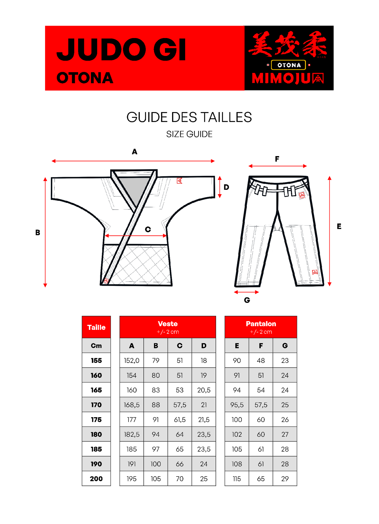 OTONA - Pantalon de judogi