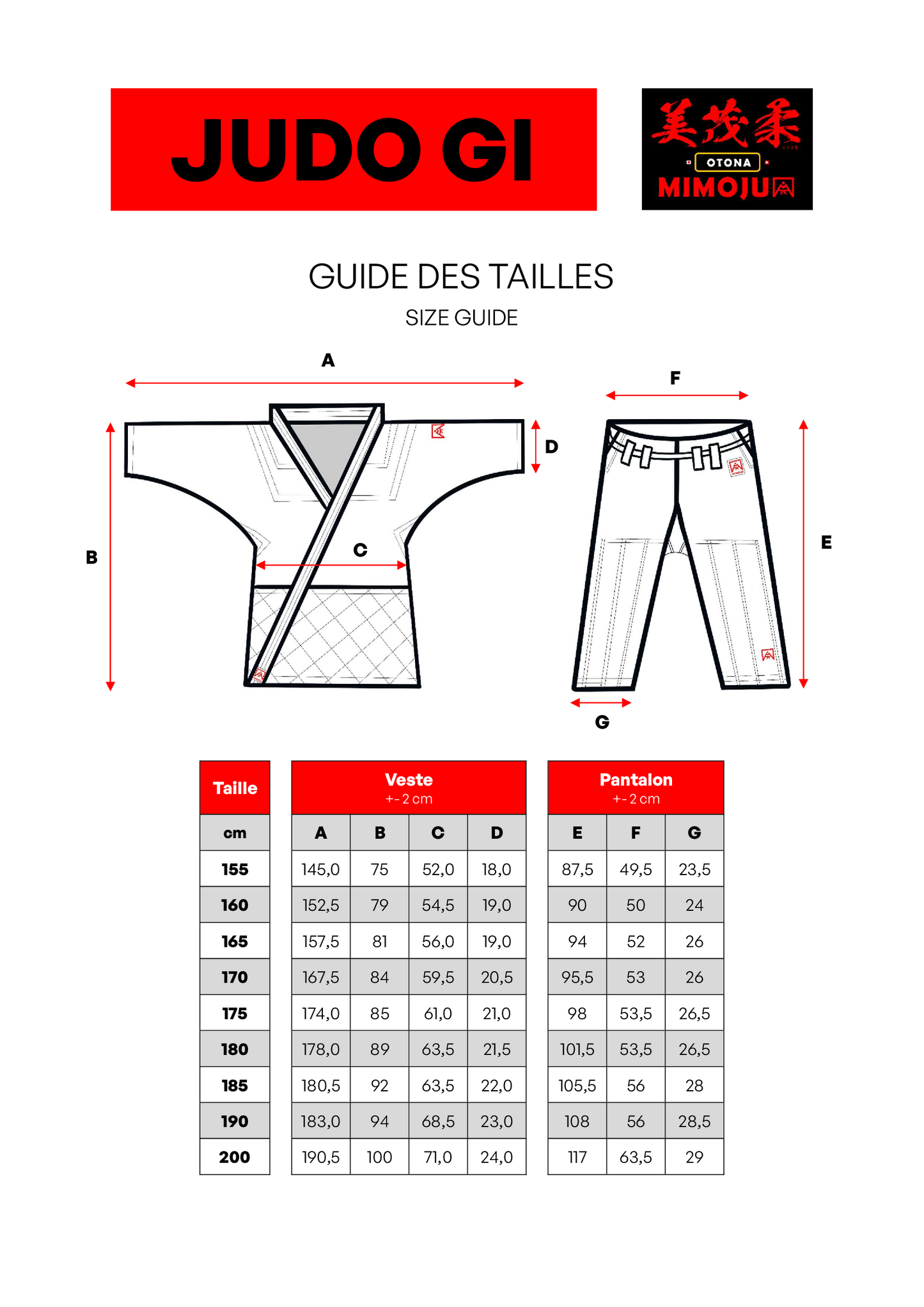 OTONA - Pantalon de judogi